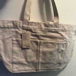 MUJI Double-Handle Canvas Tote Bag